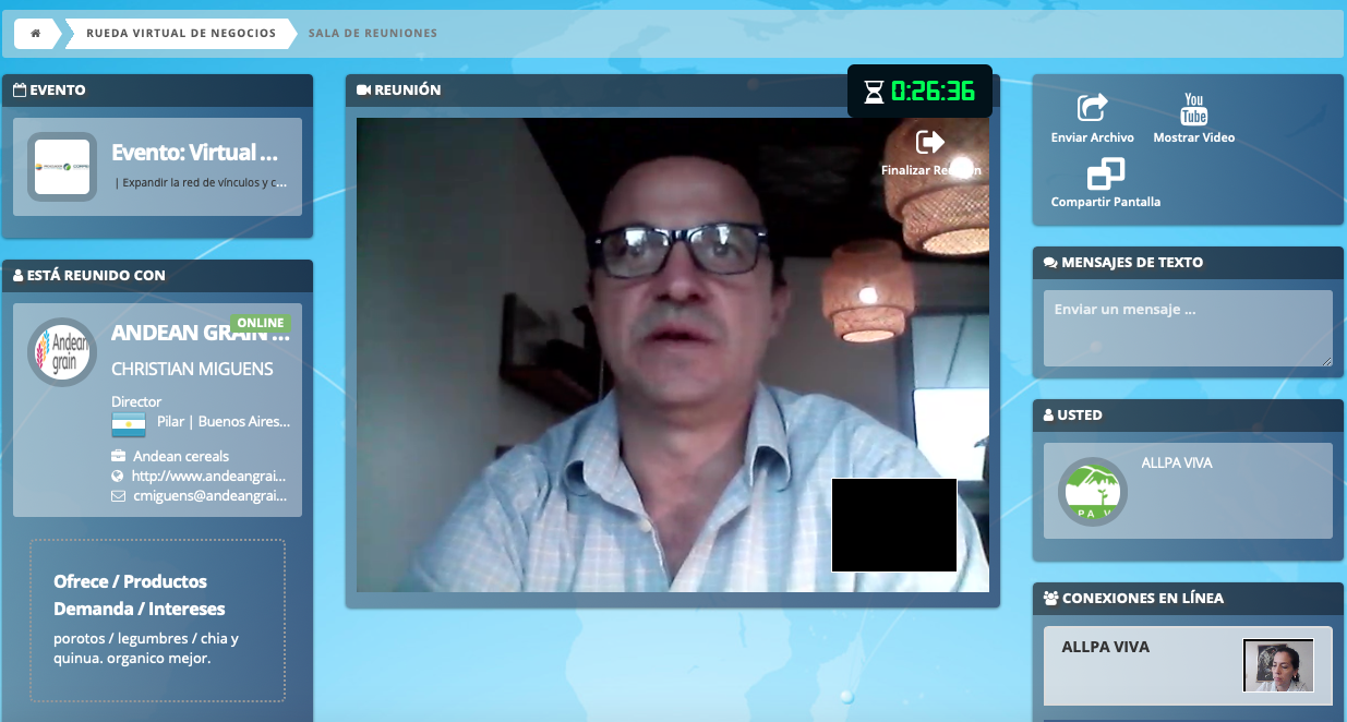 rueda de negocios virtual